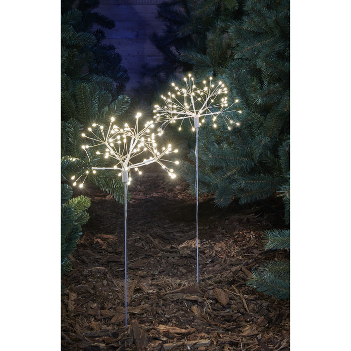 Luca Lighting Paardenbloem Tuinsteker - Warm Wit LED - H50 cm - Zilver
