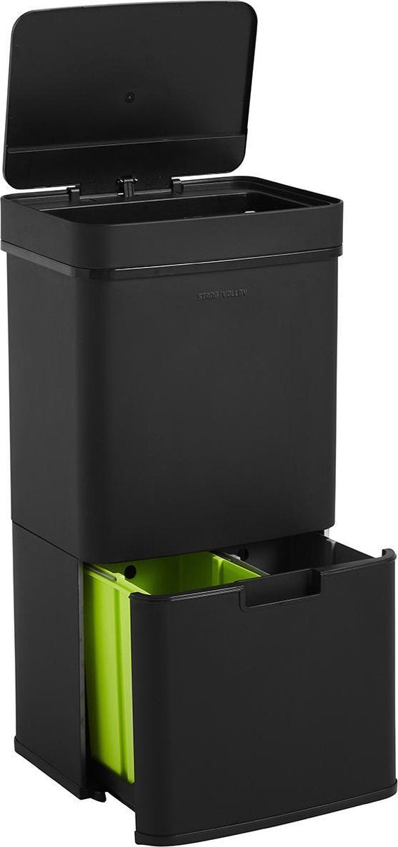 StangVollby Lunden prullenbak met sensor - 3 vakken - 72L - Zwart