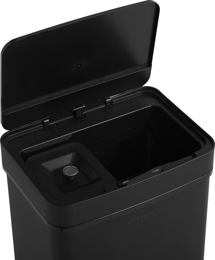 StangVollby Lunden prullenbak met sensor - 3 vakken - 72L - Zwart