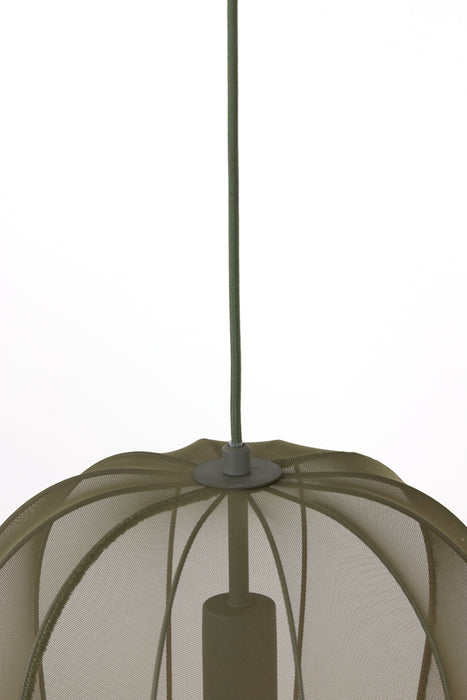 Light & Living Plumeria Hanglamp - M - H 40 x Ø 34 cm - Donkergroen
