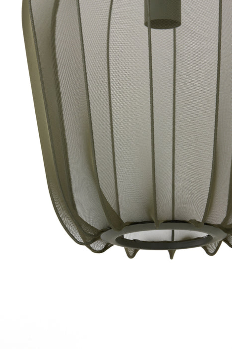 Light & Living Plumeria Hanglamp - M - H 40 x Ø 34 cm - Donkergroen