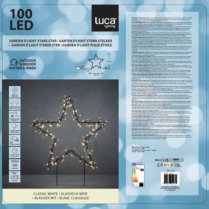 Garden d'Light Ster Tuinsteker met Klassiek Witte LED Verlichting