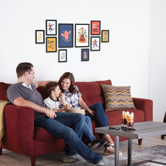 ACAZA Fotomuur Zwart - 10 st.