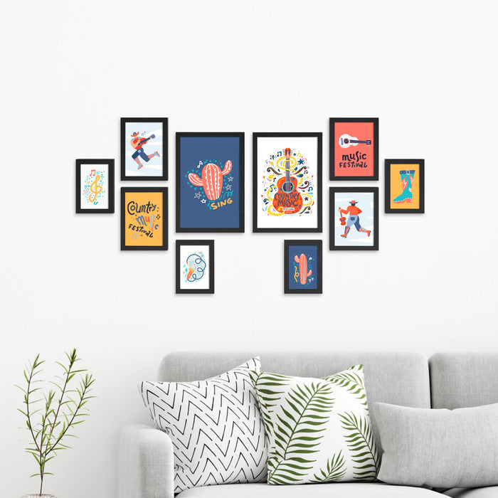 ACAZA Fotomuur Zwart - 10 st.