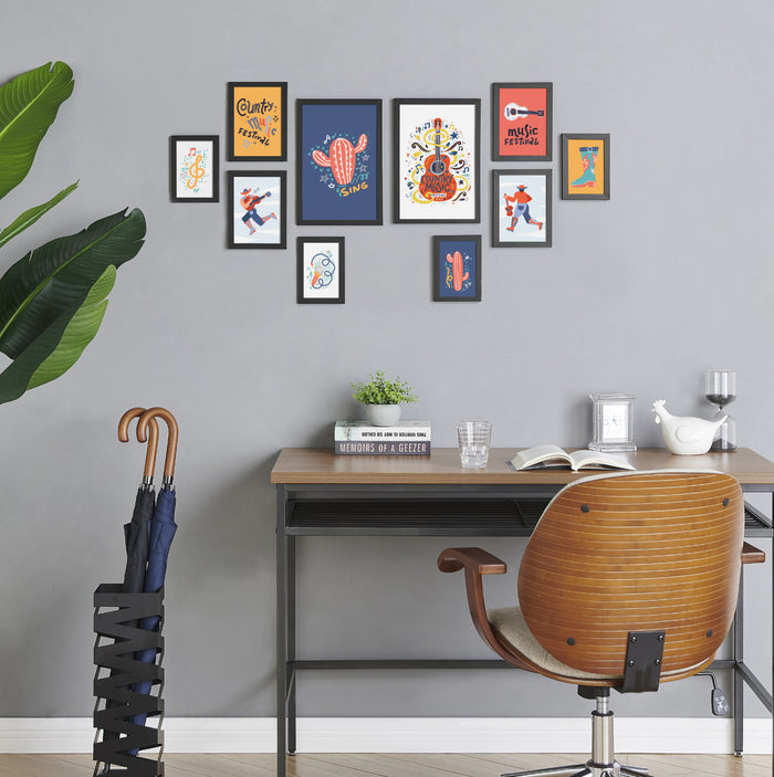 ACAZA Fotomuur Zwart - 10 st.