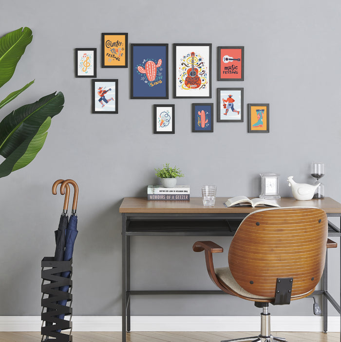 ACAZA Fotomuur Zwart - 10 st.