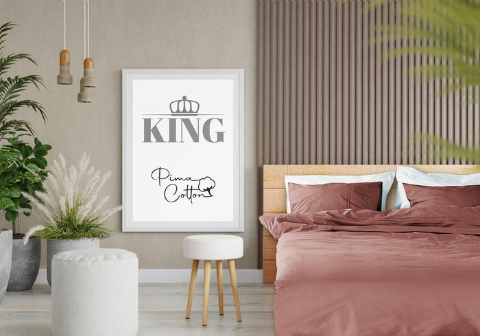 Luxe dekbedovertrek King - 300 TC topkwaliteit - 140x200|220 - brique