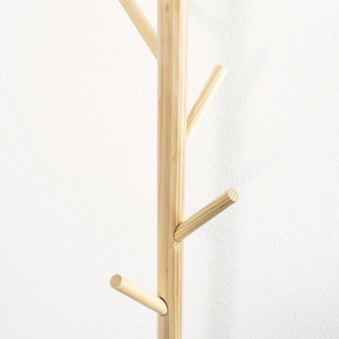 QUVIO Staande kapstok hout - licht bruin