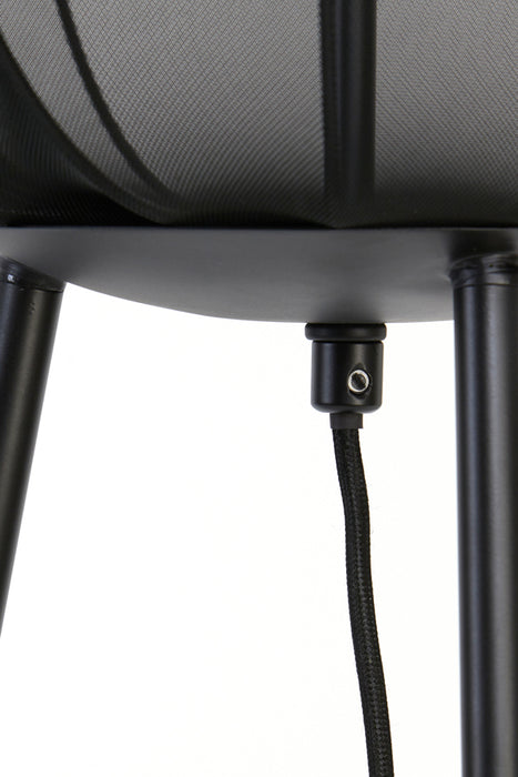 Light & Living Plumeria Vloerlamp - H 132 x Ø 42 cm - Zwart