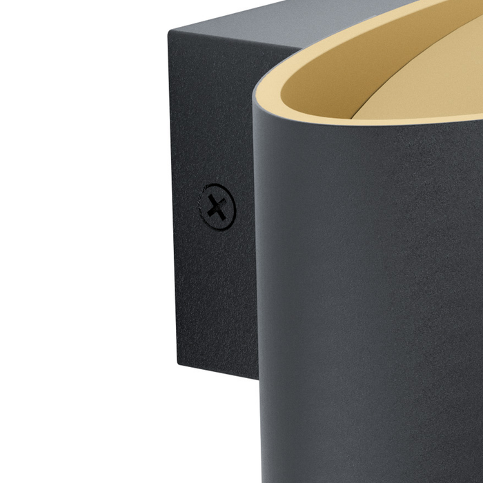 EGLO Maccacari Wandlamp - 1 lichts - LED - Zwart - Goud