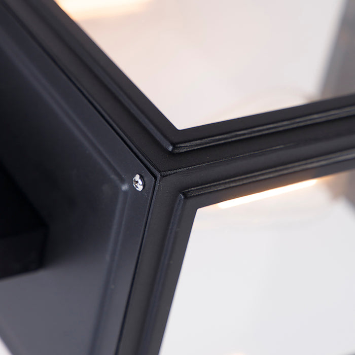 QAZQA Smart landelijke wandlamp zwart incl. Wifi G95 - Sutton Up