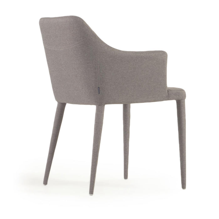 Kave Home - Croft lichtgrijze stoel met stoffen poten