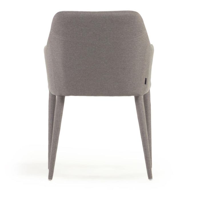 Kave Home - Croft lichtgrijze stoel met stoffen poten