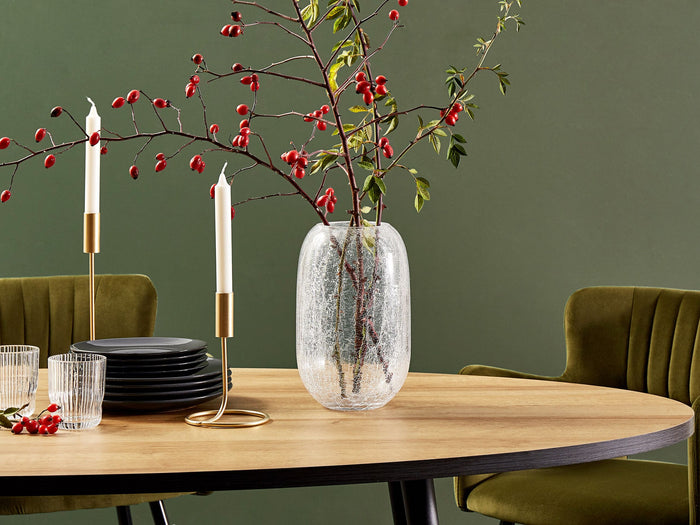 Beliani - KYRAKALI - Decoratieve vaas - Transparant - Glas