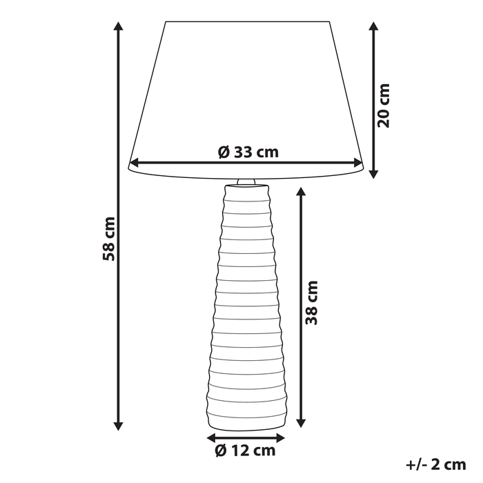 Beliani - VILNIA - Tafellamp - Zwart - Keramiek