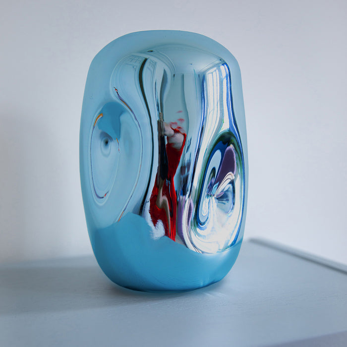 HKliving HK Objects Vaas - Blue Chrome