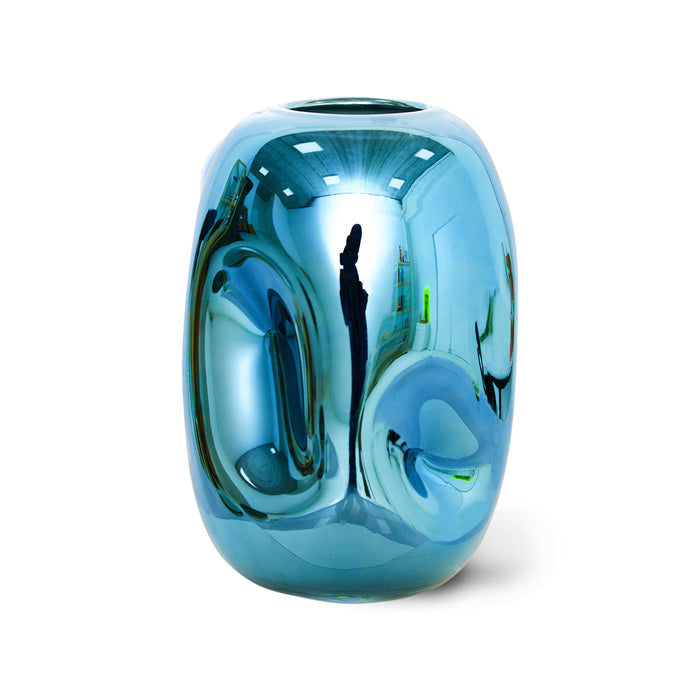 HKliving HK Objects Vaas - Blue Chrome