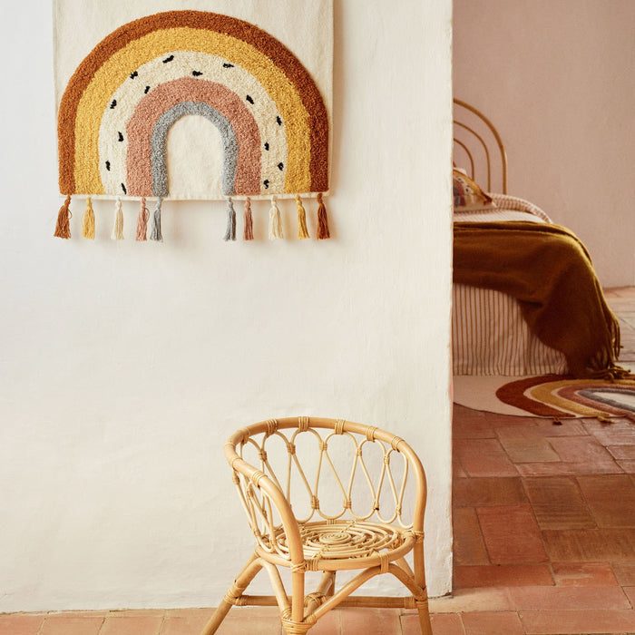 Kave Home - Tadea rond vloerkleed, 100% katoen met een veelkleurige