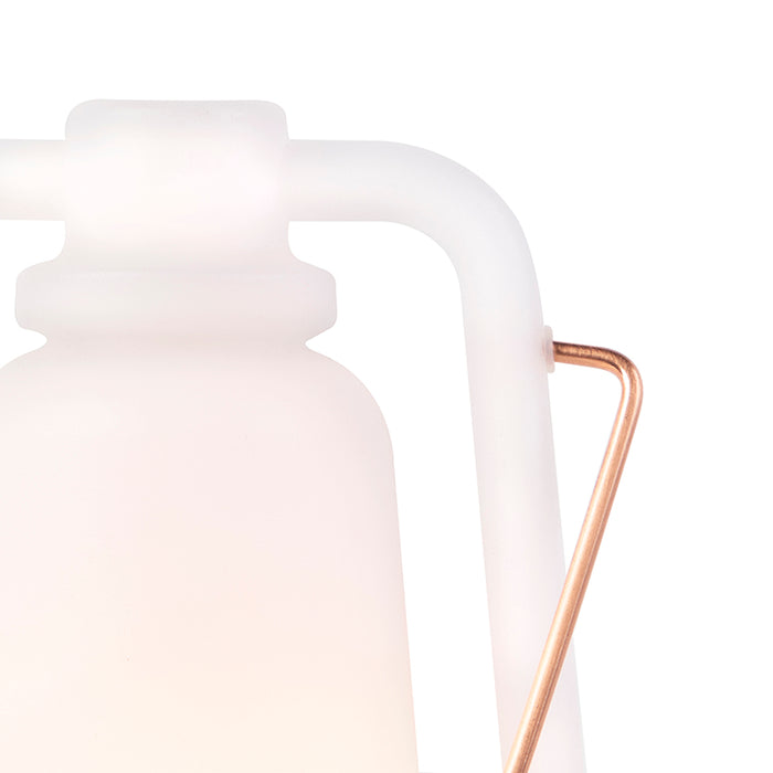 QAZQA Tafellamp wit flame effect 22 cm - Storm Mini