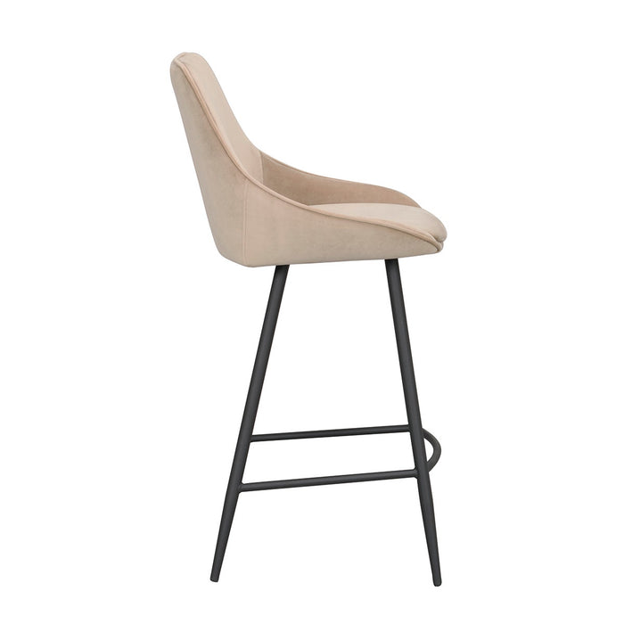 Rowico Home Sierra velvet barkruk beige - 67 cm