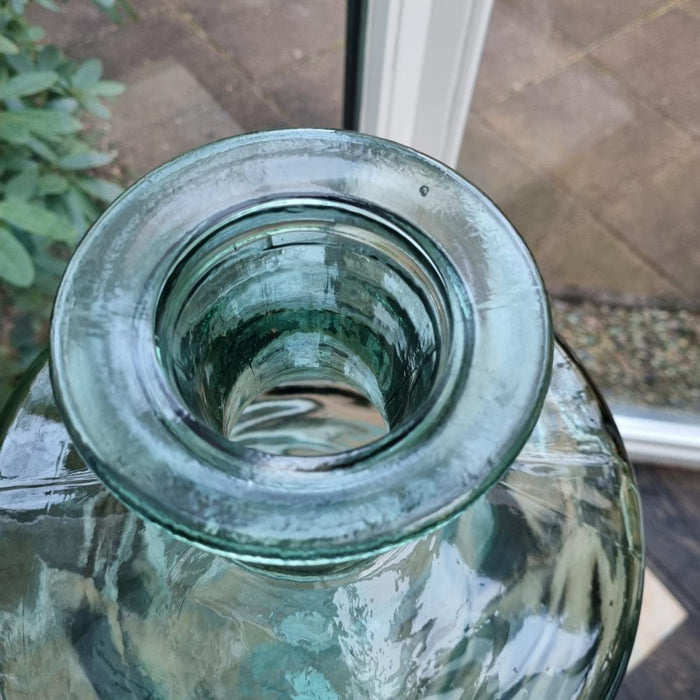 Mica Decorations Guan Glazen Fles - H75 x Ø25 cm - Groen