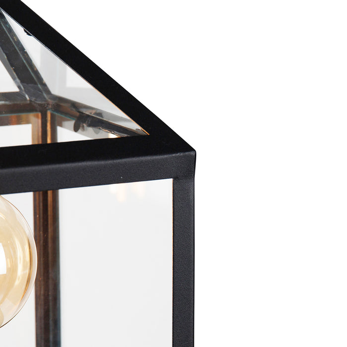 QAZQA Smart buiten hanglamp zwart IP23 incl. Wifi G95 - Amsterdam