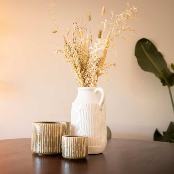 Liviza Vaas Kande wit met handvat