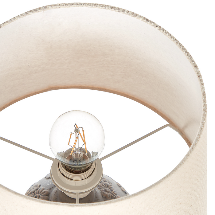 Beliani - FERREY - Tafellamp - Lichtbeige - Keramiek