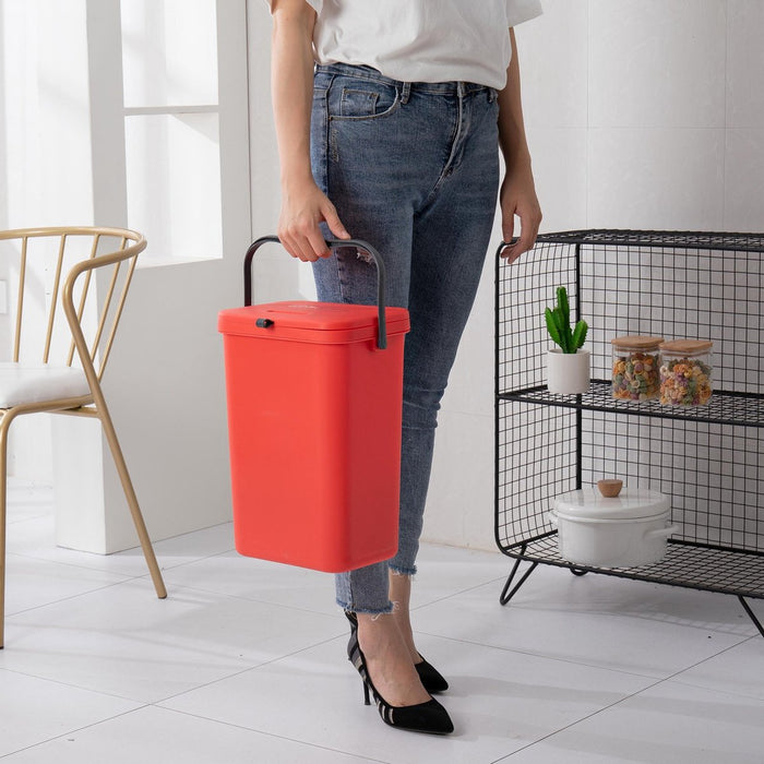 Homra Wall-Up inbouw prullenbak set - 8L + 12L - Groen & Rood