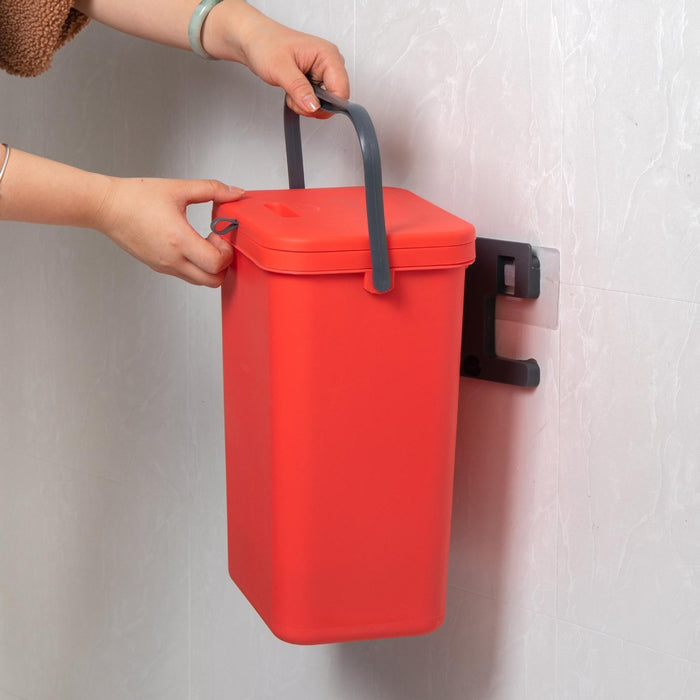 Homra Wall-Up inbouw prullenbak set - 8L + 12L - Groen & Rood