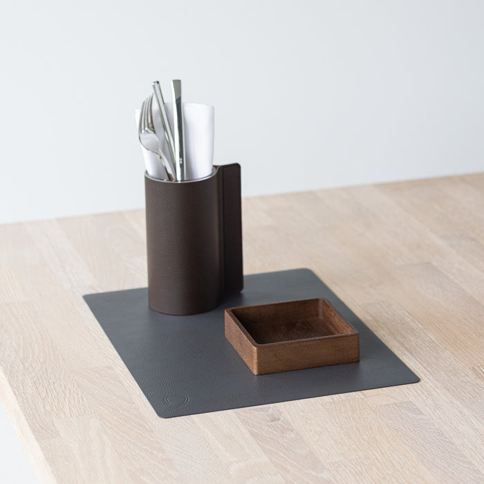 LIND DNA Serene Placemat Curve M - 4 st. - Antraciet