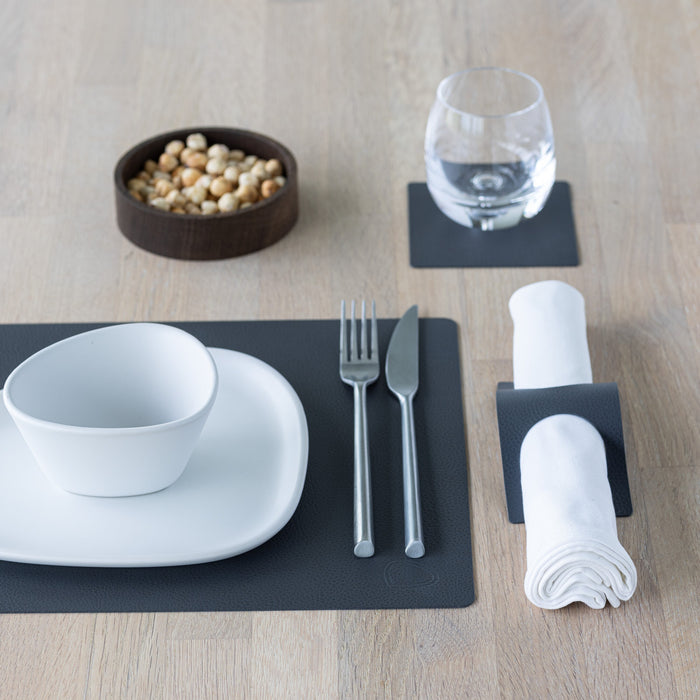 LIND DNA Serene Placemat Curve M - 4 st. - Antraciet