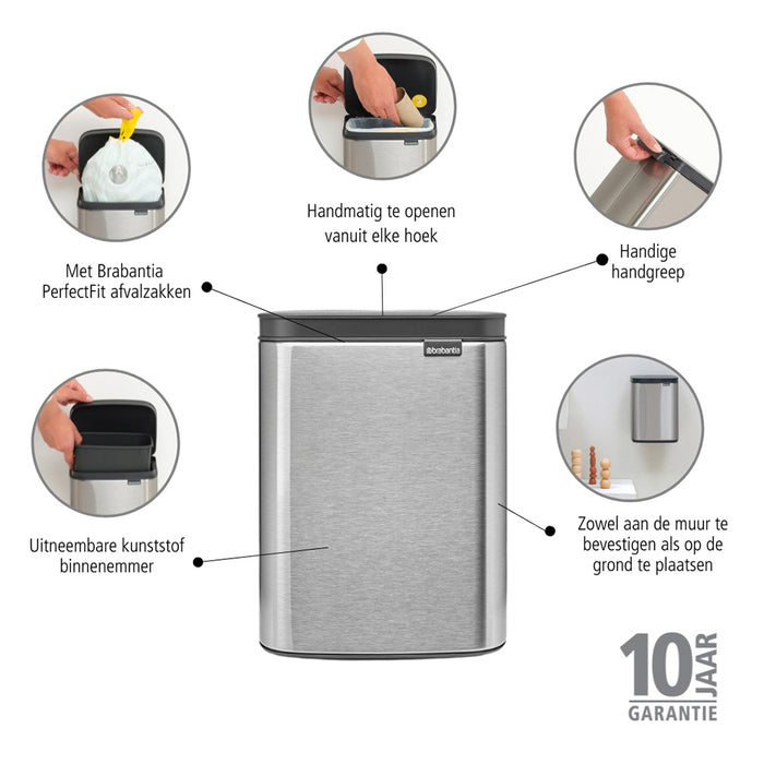 Brabantia Bo Afvalemmer 4 L - Matt Steel FPP