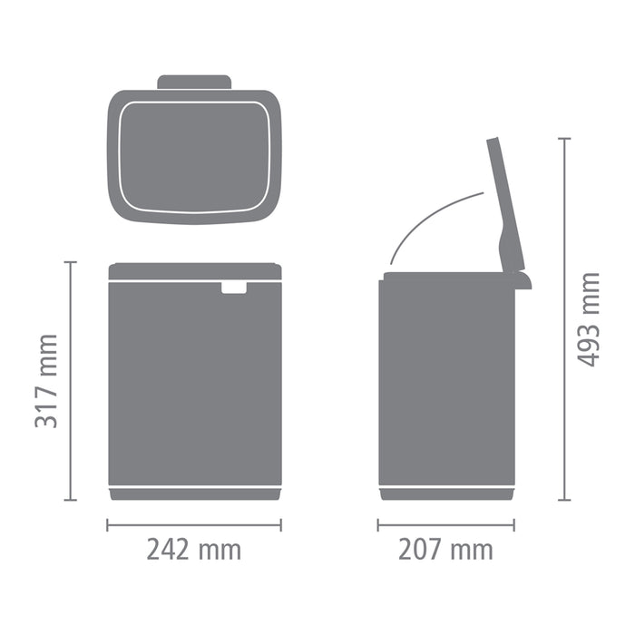 Brabantia Bo Afvalemmer 7 L - White