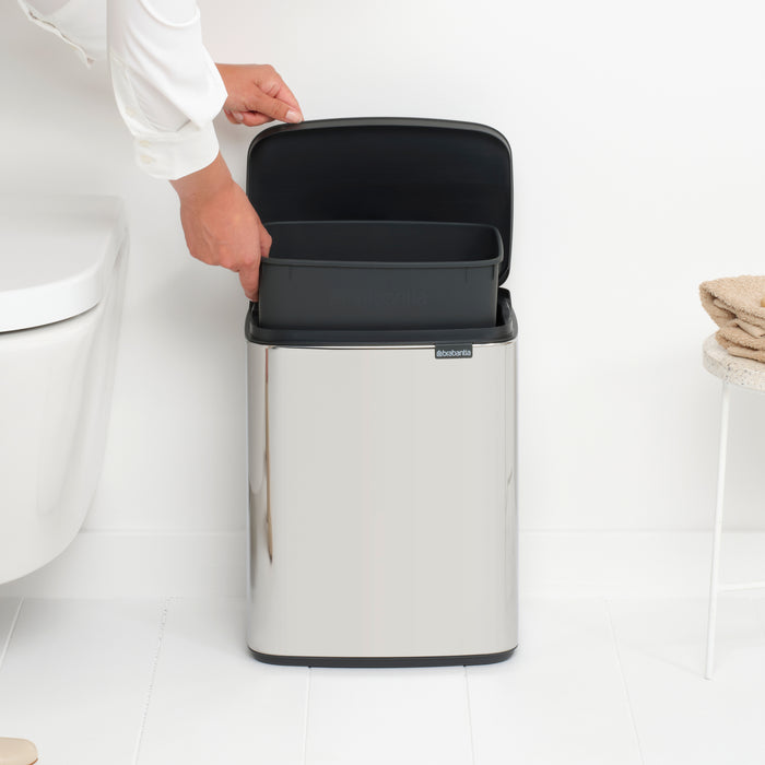 Brabantia Bo Afvalemmer 12 L - Brilliant Steel