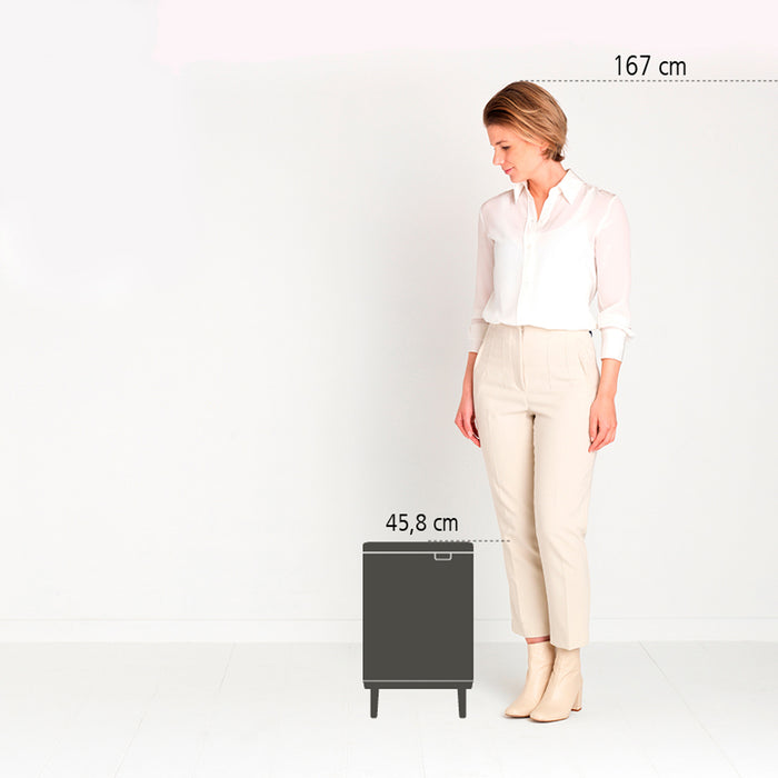 Brabantia Bo Hi Afvalemmer 12 L - Platinum