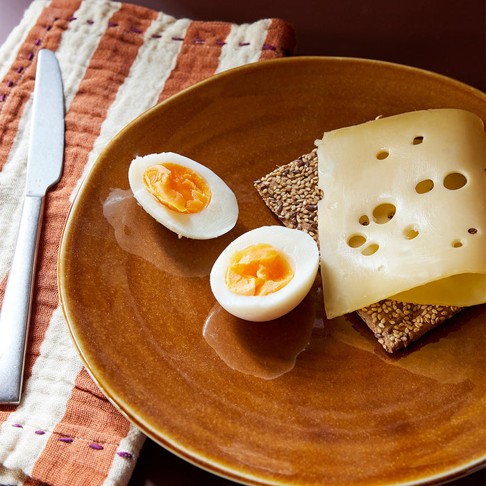 HKliving Striped Tangerine Servetten - Set van 2