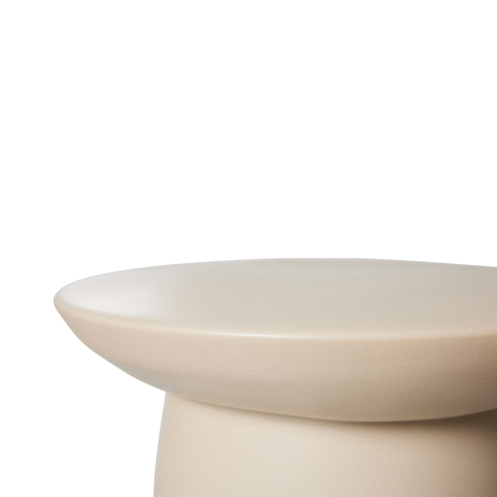HKliving Earthenware Bijzettafel L - Cream