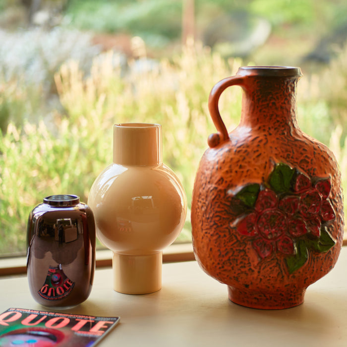 HKliving Chrome Vaas - Brown