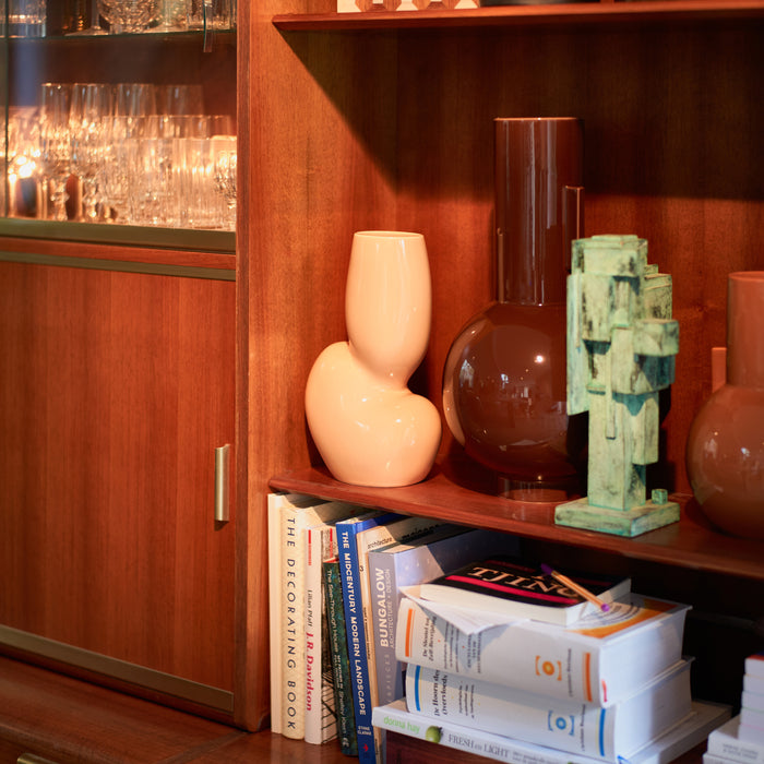 HKliving Ceramic Vaas - Maat L - Espresso