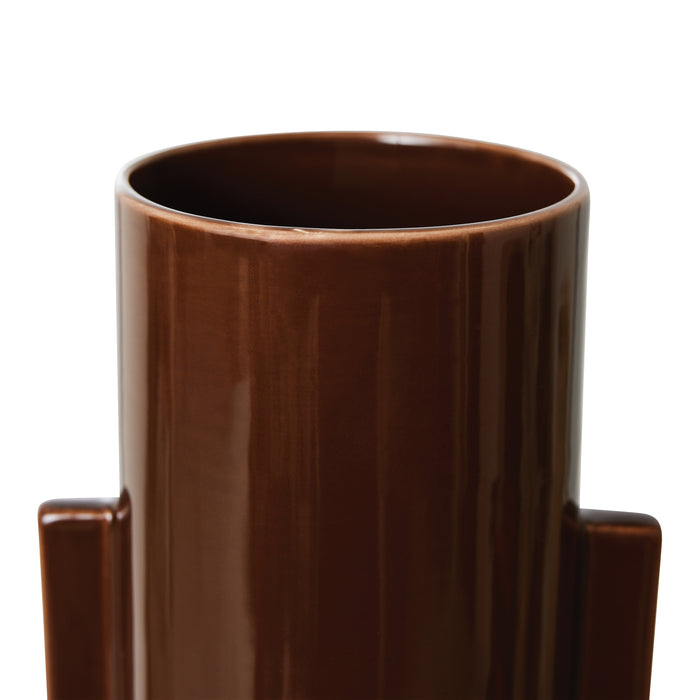 HKliving Ceramic Vaas - Maat L - Espresso