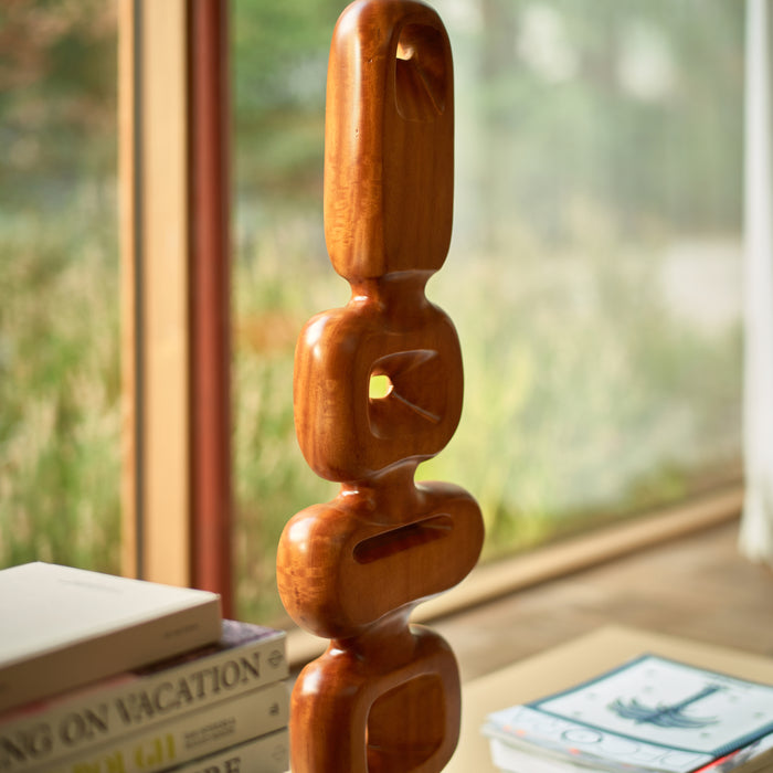 HKliving Sculpture Ornament - Carved Wood