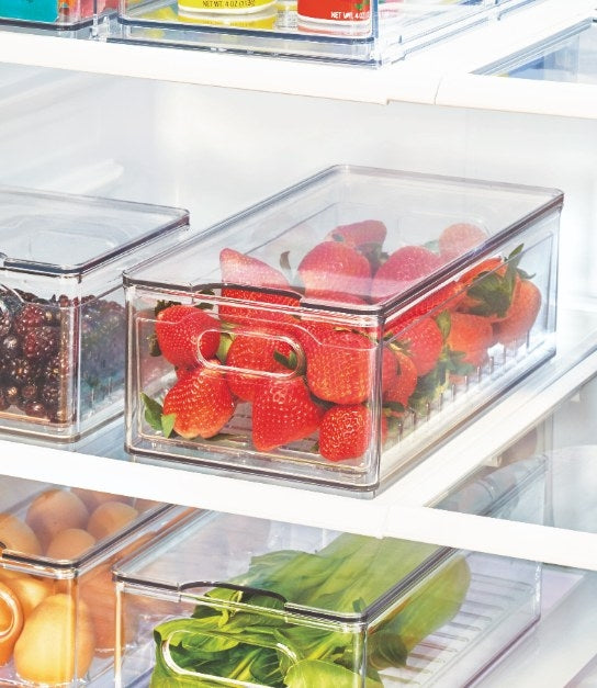 Opbergbox voor Fruit, Groot, 15.2 x 30.5 x 10.7 cm, Kunststof – iDesig