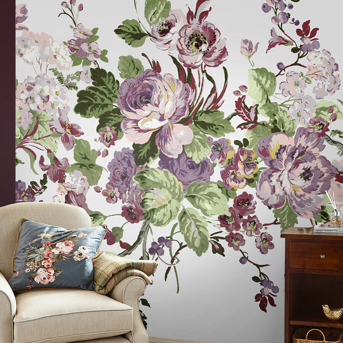 Laura Ashley Rosemore Fotobehang - Bloemen - 280x300cm - Paars