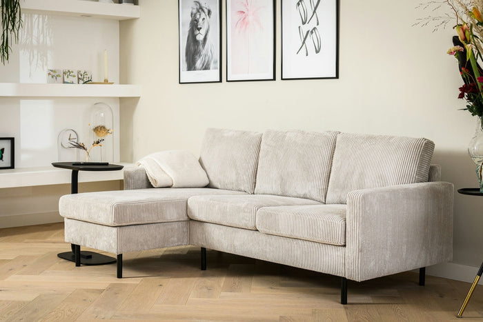 Lions Design Ralph 3-zits Bank + Chaise Longue Naturel Rechts|Links