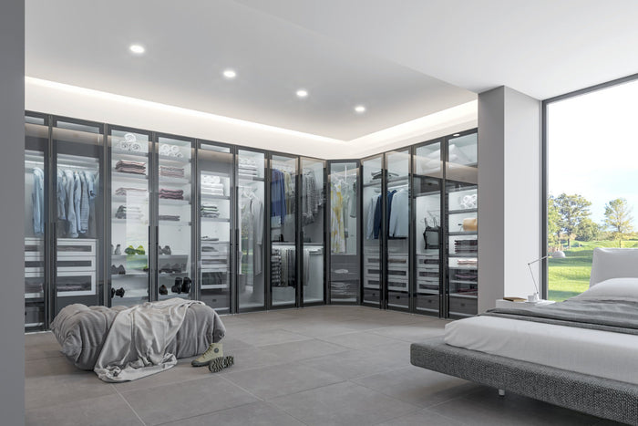 Jutzler Smoke Draaideurkast Rookglas 4 deuren