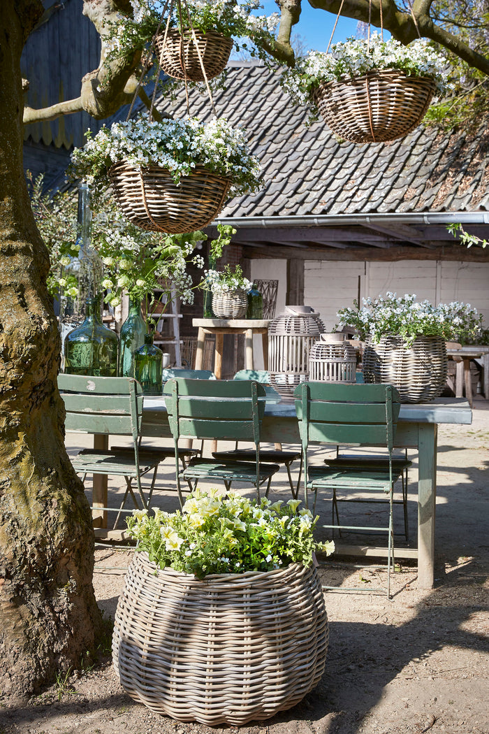 Mica Decorations Marcia Plantenmand Hangend voor Buiten - Ø40 - Rotan