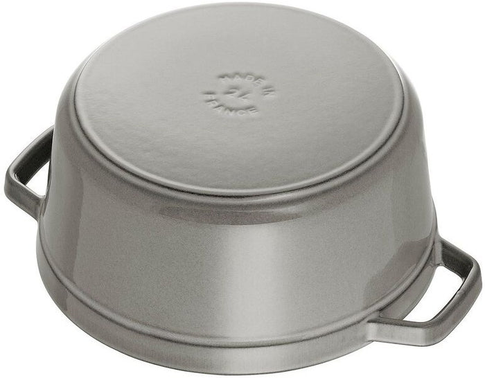 Staub Ronde cocotte 22 cm - grafietgrijs