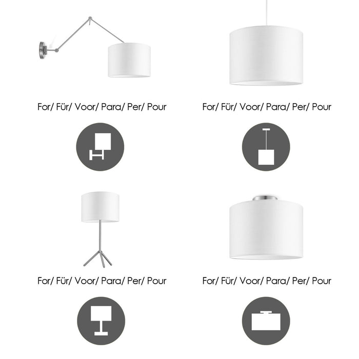 Home Sweet Home Lampenkap Bling Wit - B:30xD:30xH:20cm