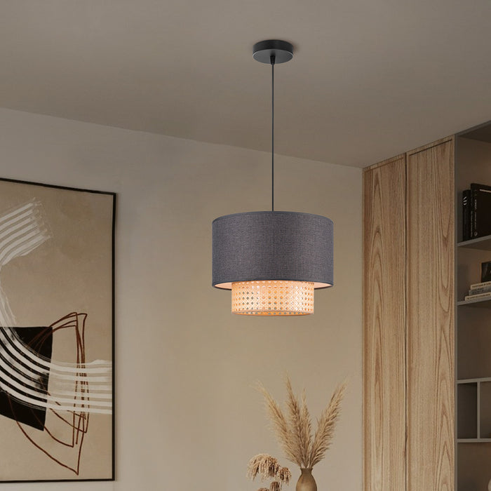 Home Sweet Home Lampenkap Cane Weave naturel - B:30xD:30xH:40cm